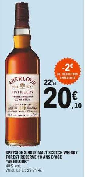speyside single malt scotch whisky forest réserve 10 ans d'âge "aberlour"