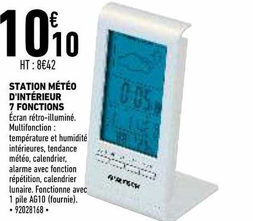 station météo d'intérieur 7 fonctions