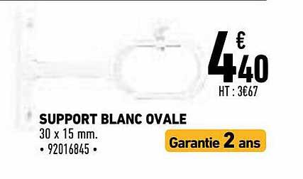 Support Blanc Ovale