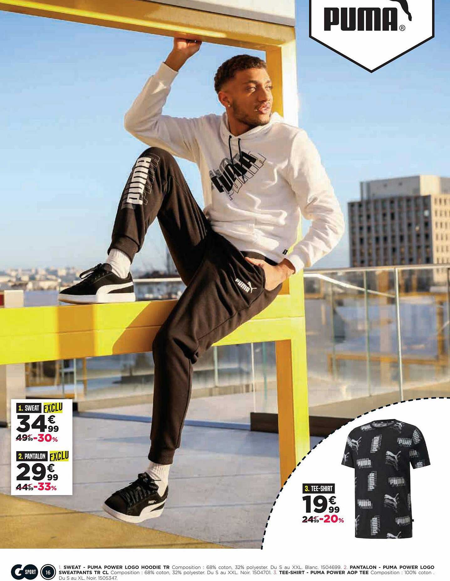 sweat, pantalon puma, tee-shirt puma