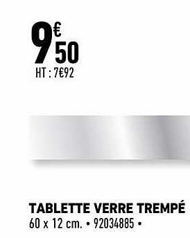 tablette verre trempé