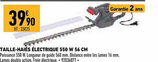 Taille-haies électrique 550 W 56 Cm