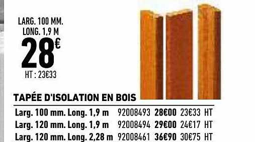 Tapée D'isolation En Bois