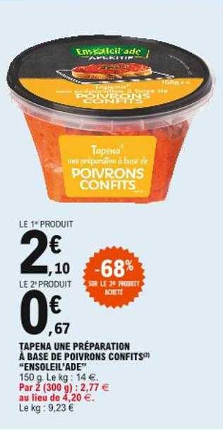 tapena une préparation à base de poivres confits "ensoleil'ade"