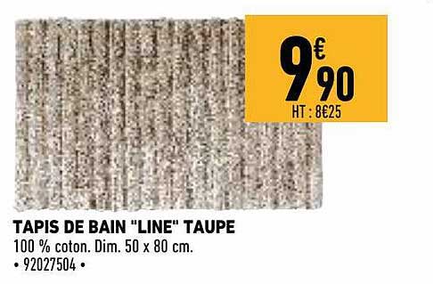 tapis de bain "line" taupe