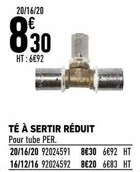 té à sertir réduit