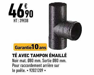 té avec tampon émaillé