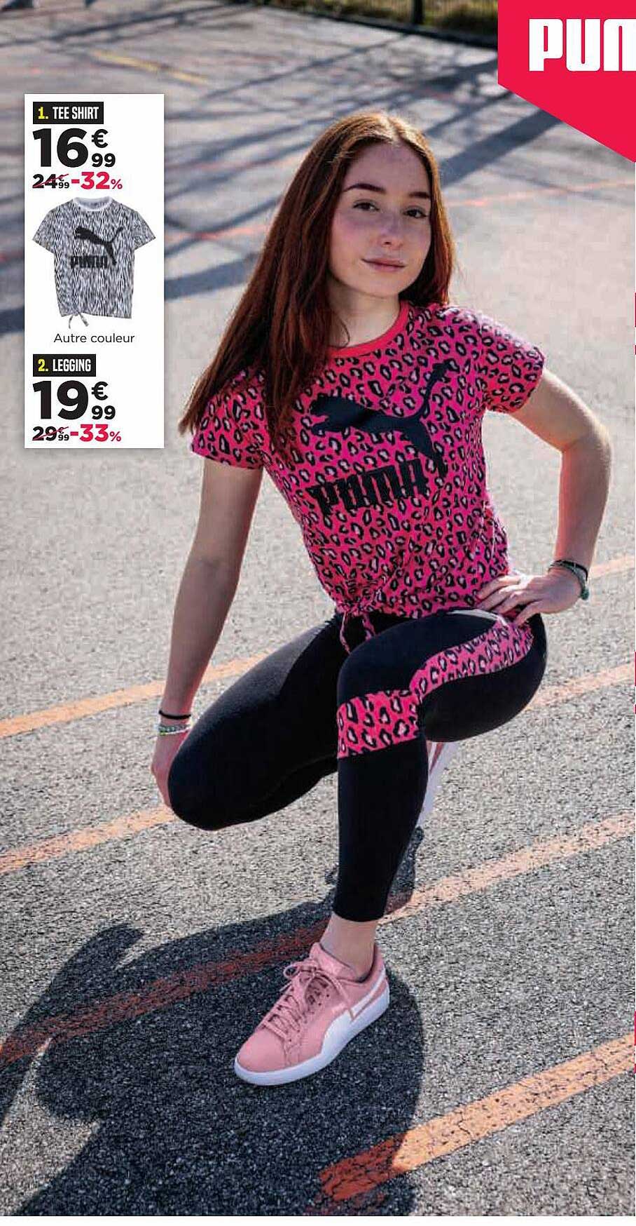 tee-shirt, legging puma