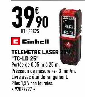 Télémètre Laser "tc-ld 25" Einhell