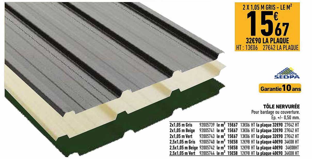 Tôle Nervurée Sedpa