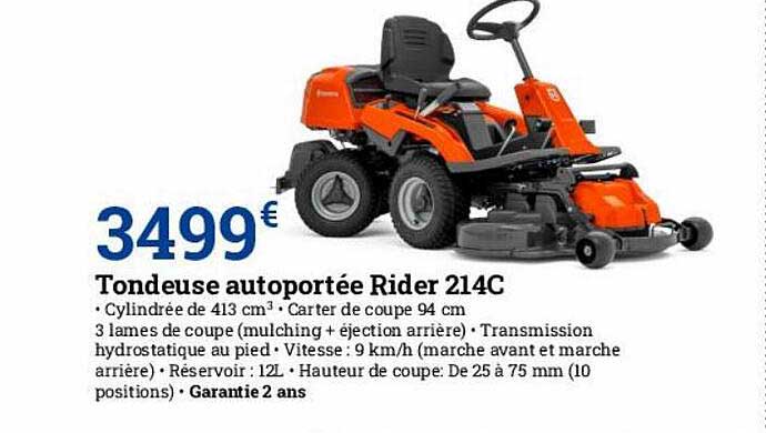 Tondeuse Autoportée Rider 214c