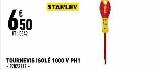 Tournevis Isolé 1000 V Ph1 Stanley