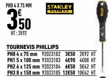 tournevis phillips stanley fatmax