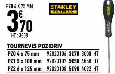 tournevis pozidriv stanley fatmax