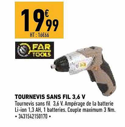 tournevis sans fil 3,6 far tools