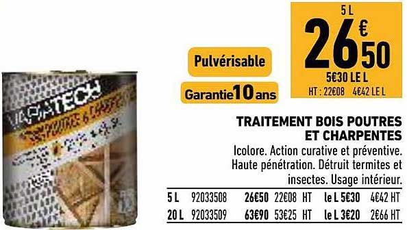 traitement bois poutres et charpentes variatech