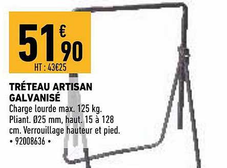tréteau artisan galvanisé