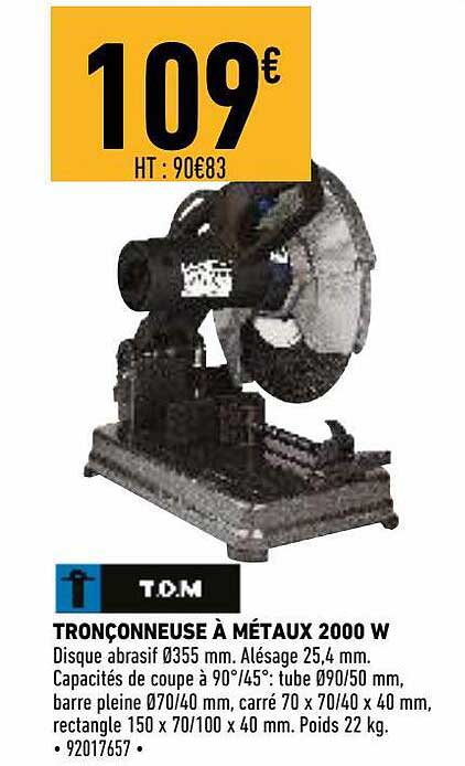 Tronçonneuse à Métaux 2000 W
