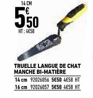 Truelle Langue De Chat Manche Bi-matière