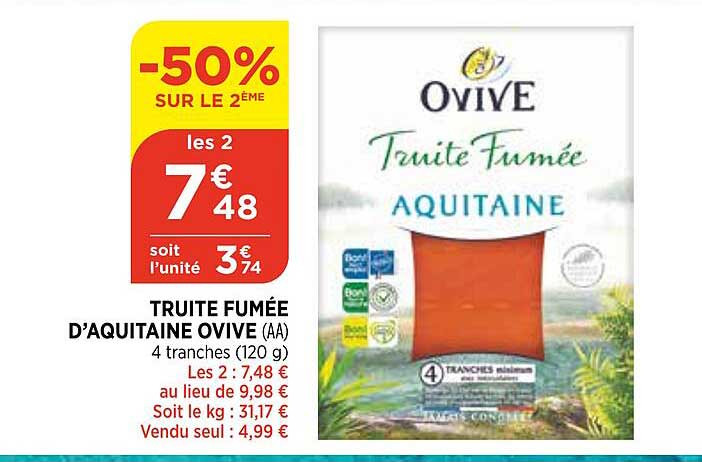 truite fumée d'aquitaine ovive