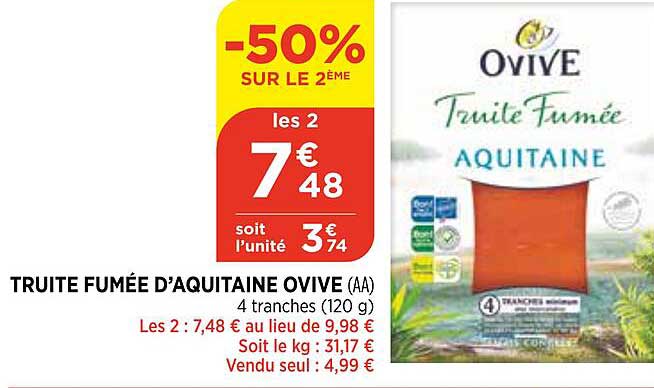 truite fumée d'aquitaine ovive