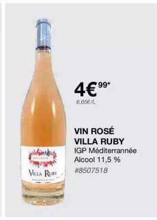 vin rosé villa ruby