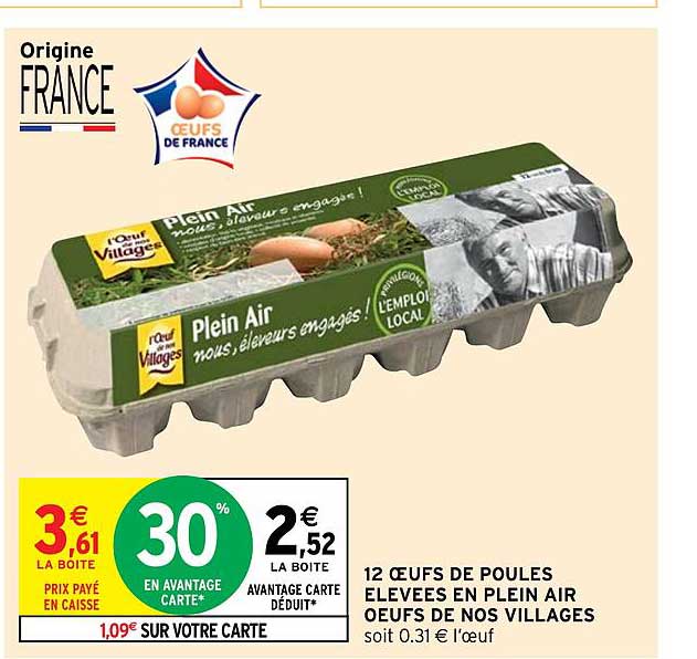 12 œufs De Poules élevées En Plein Air œufs De Nos Villages