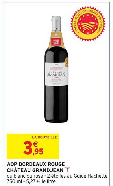 aop bordeaux rouge château grandjean