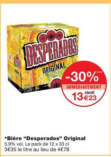 Bière "desperados" Original