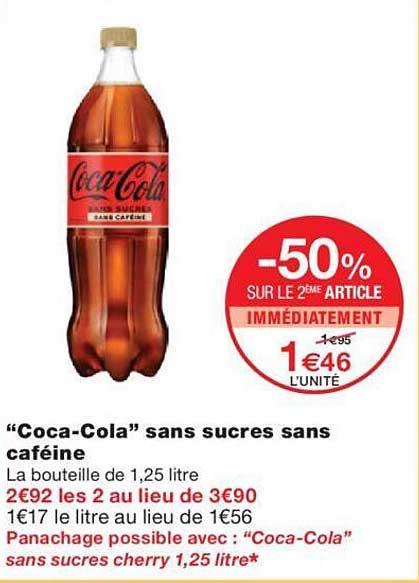 "coca-cola" sans sucres sans caféine