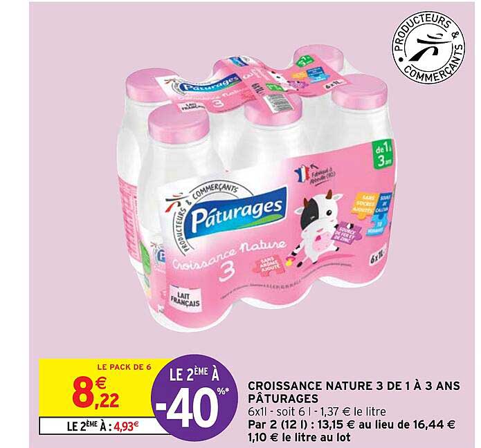 croissance nature 3 de 1 à 3 ans pâturages