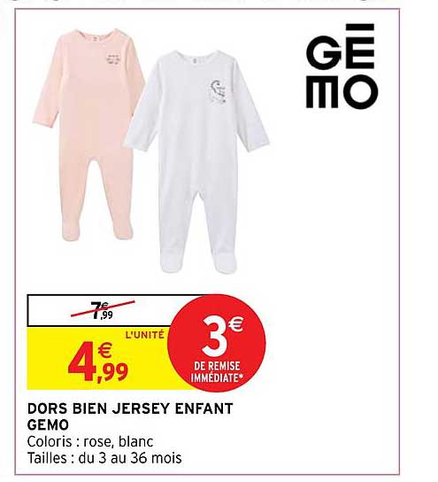 dors bien jersey enfant gémo