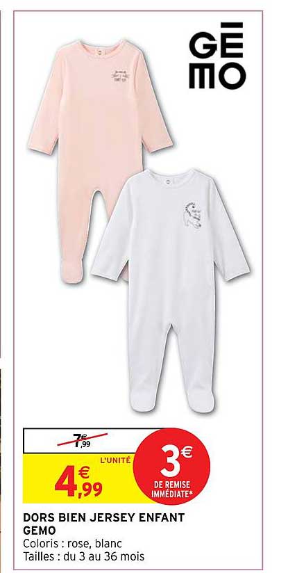 dors bien jersey enfant gémo