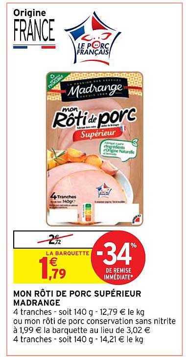 mon rôti de porc supérieur madrange