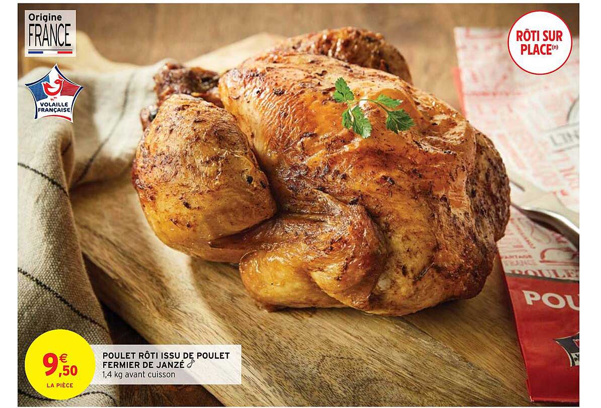 poulet rôti issu de poulet fermier de janzé