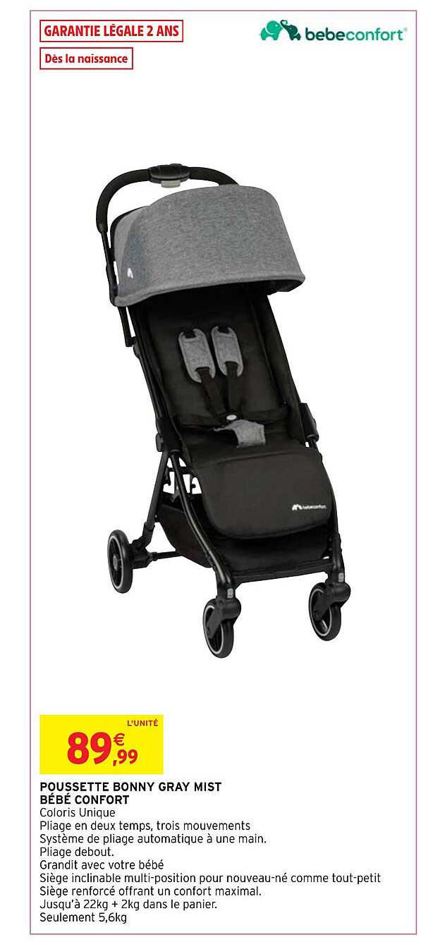 poussette bonny gray mist bébé confort