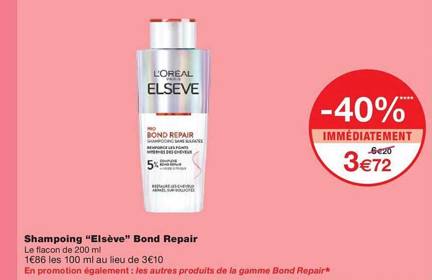 shampoing "elsève" bond repair