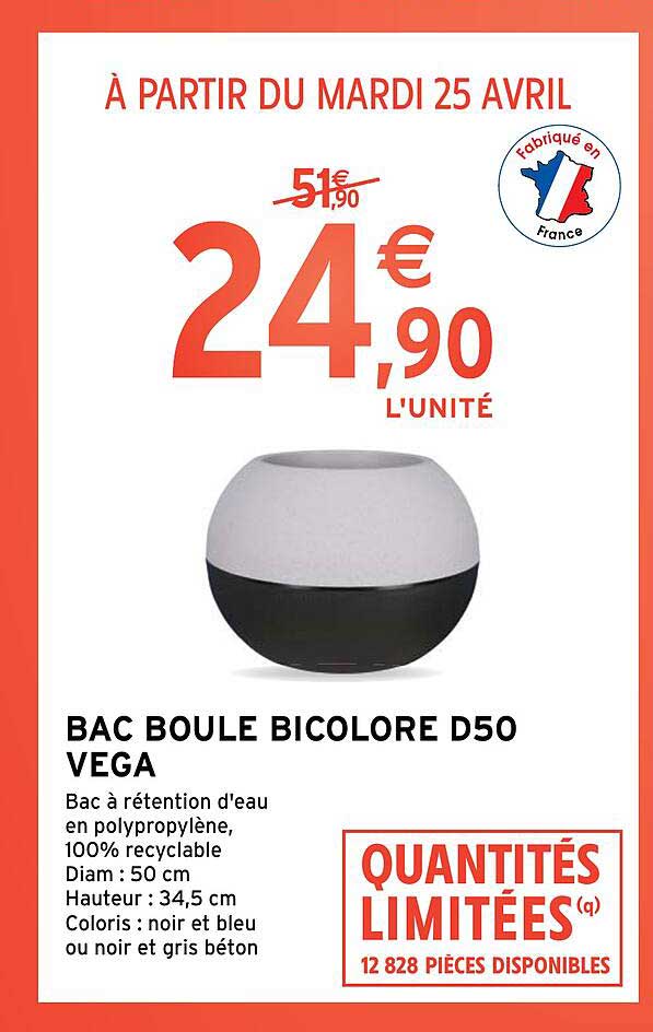 bac boule bicolore d50 vega
