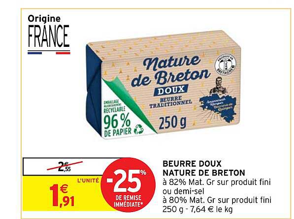 Beurre Doux Nature De Breton