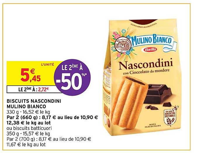 biscuits nascondini mulino bianco