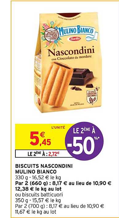 biscuits nascondini mulino bianco