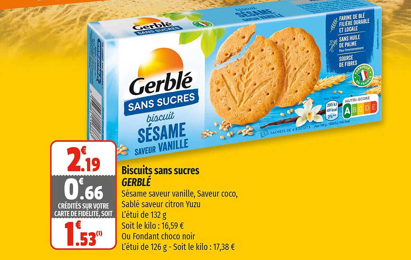 Biscuits Sans Sucres Gerblé