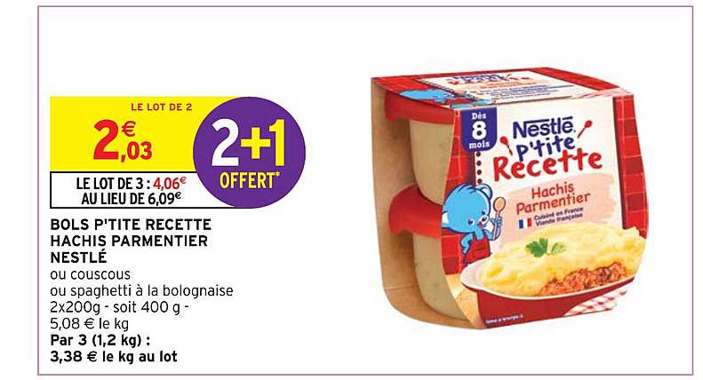 bols p'tite recette hachis parmentier nestlé