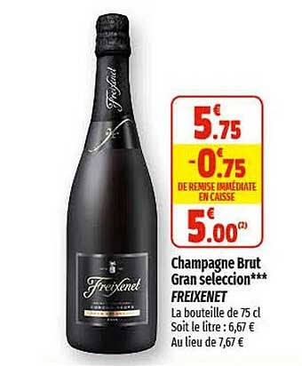 champagne brut gran séleccion freixenet