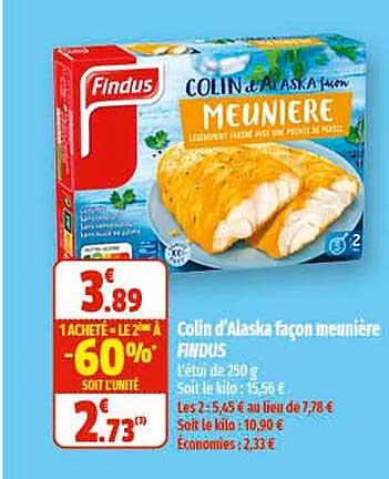 colin d'alaska façon meunière findus