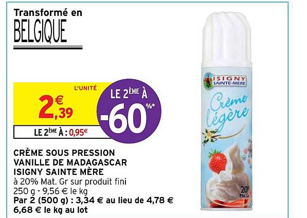 crème sous pression vanille de madagascar isigny sainte mère