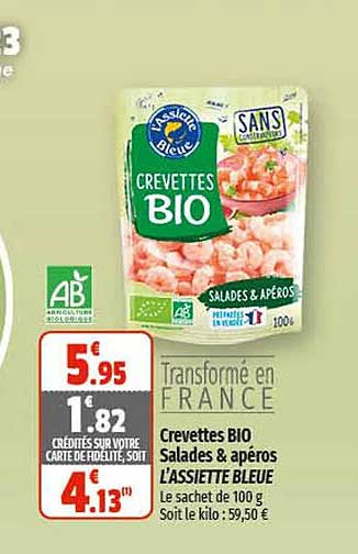 crevettes bio salades & apéros l'assiette bleue