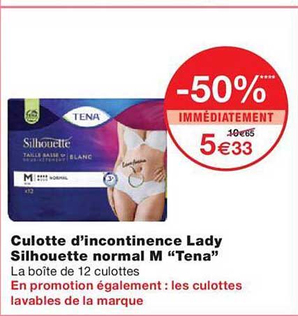 culotte d'incontinence lady silhouette normal m "tena"