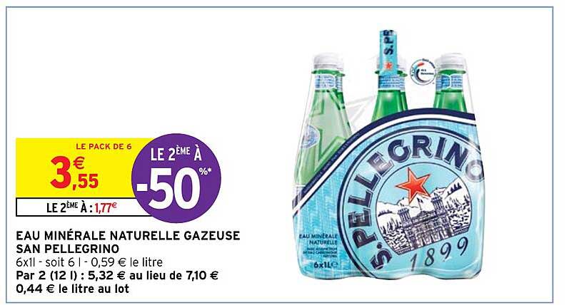 eau minérale naturelle gazeuse san pellegrino