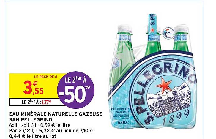 eau minérale naturelle gazeuse san pellegrino